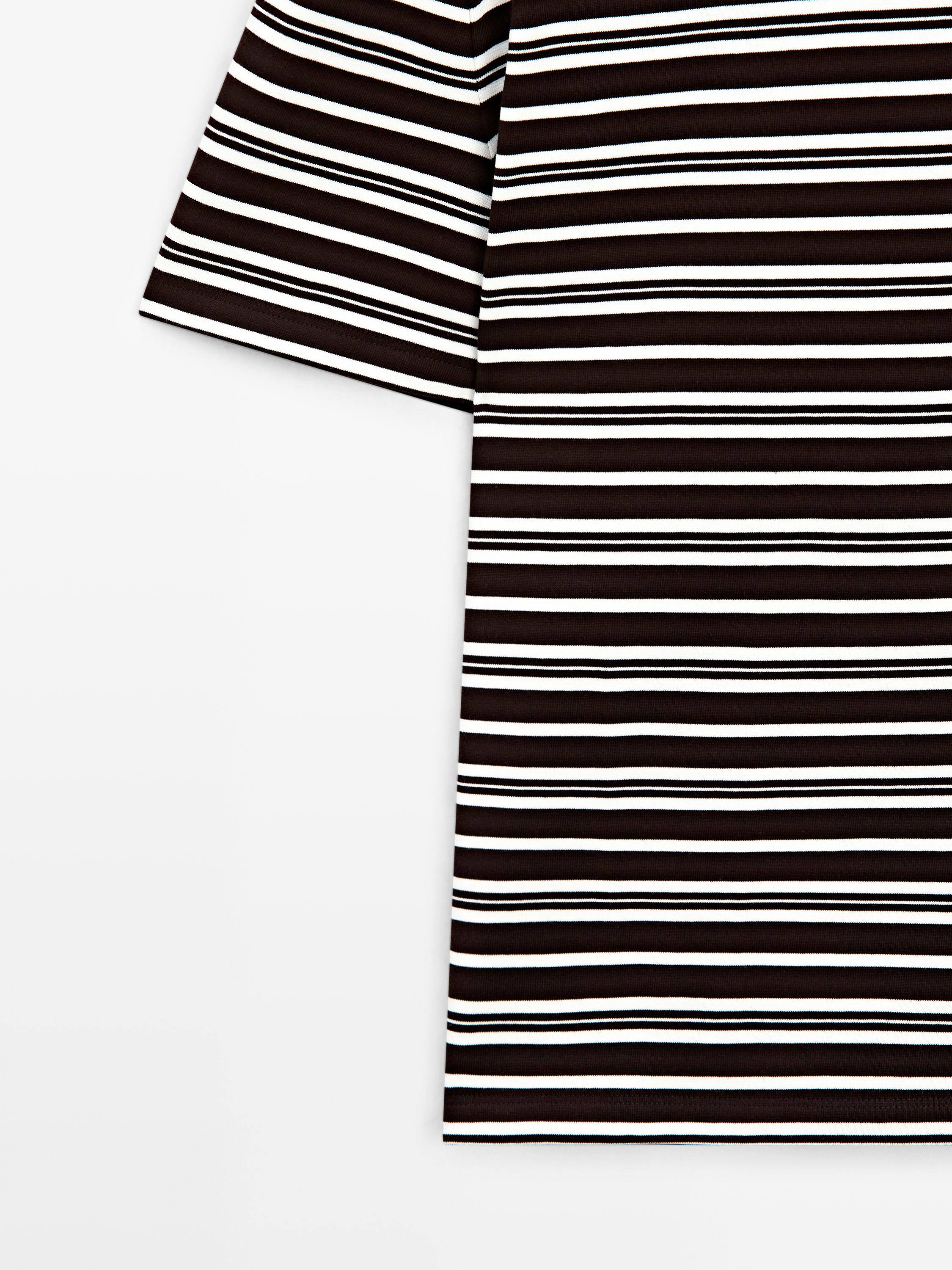 T-shirt à rayures manches courtes